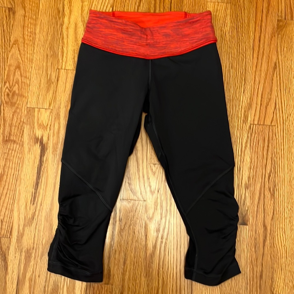 lululemon athletica Black and Red Leggings
